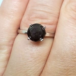 14kt White Gold Natural Black diamond